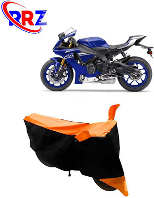 RRZ Waterproof Two Wheeler Cover for Yamaha(YZF-R1, Black, Orange)