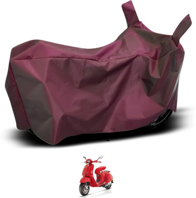 GOSHIV-car and bike accessories Two Wheeler Cover for Piaggio(Vespa LX, Maroon)