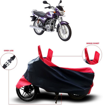 AASHTIK MART Two Wheeler Cover for Bajaj(CT100, Red)