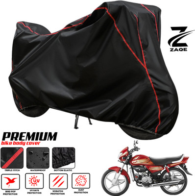 ZAQE Two Wheeler Cover for Hero(CD deluxe, Black, Red)