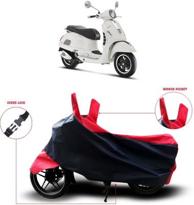 KEDIT Two Wheeler Cover for Vespa(Vespa LX, Red)