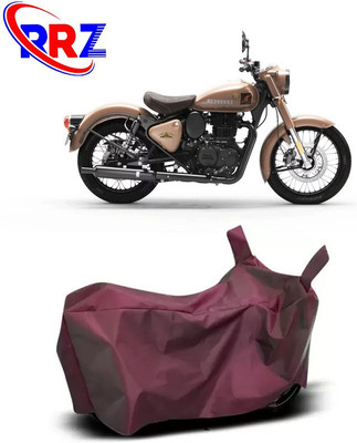 RRZ Waterproof Two Wheeler Cover for Royal Enfield(Classic 350 Signals, Maroon)