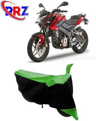 RRZ Waterproof Two Wheeler Cover for Bajaj(Pulsar 200 NS DTS-i, Black, Green)