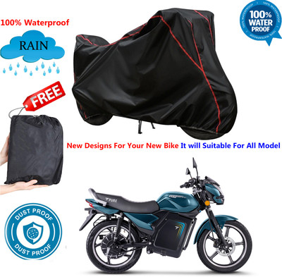 AutoGalaxy Waterproof Two Wheeler Cover for PURE EV(Black)