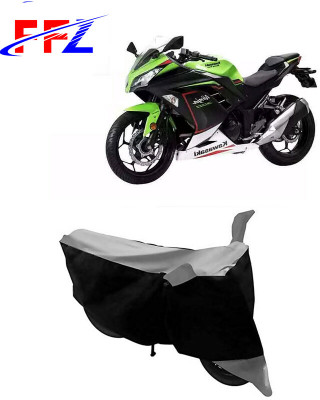 FFZ Waterproof Two Wheeler Cover for Kawasaki(Ninja 300, Black, Grey)