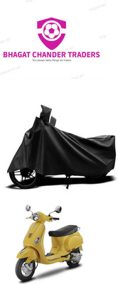 bhagat chander traders Waterproof Two Wheeler Cover for Piaggio(Vespa LX, Black)