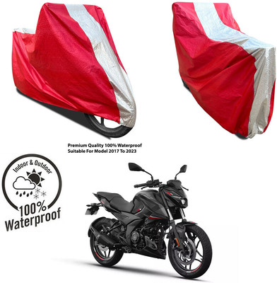 AutoGalaxy Waterproof Two Wheeler Cover for Honda(Hness CB350, Silver, Red)