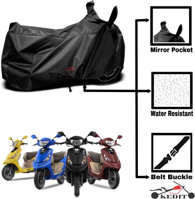 KEDIT Two Wheeler Cover for Universal For Bike(Zest 110, Black)