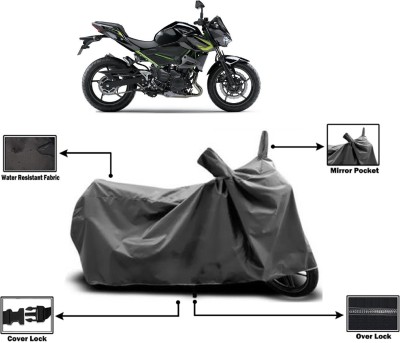 Amexride Two Wheeler Cover for Kawasaki(Z400, Grey)