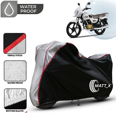 MATT_X Waterproof Two Wheeler Cover for TVS(Radeon, Black, Silver)