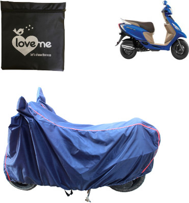 Love Me Waterproof Two Wheeler Cover for TVS(Scooty Zest 110, Blue)