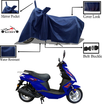 KEDIT Two Wheeler Cover for Mahindra(Gusto 125, Blue)