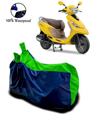 Autofly Waterproof Two Wheeler Cover for TVS(Zest 110, Blue, Green)