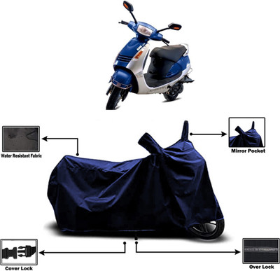 Amexride Two Wheeler Cover for Kinetic(Nova, Blue)