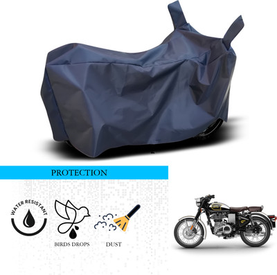 ANTHUB Waterproof Two Wheeler Cover for Royal Enfield(Bullet 500, Blue)