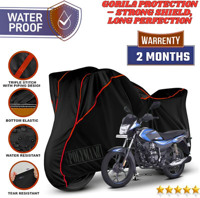 POLYMAXX Waterproof Two Wheeler Cover for Bajaj(Platina, Black, Red)