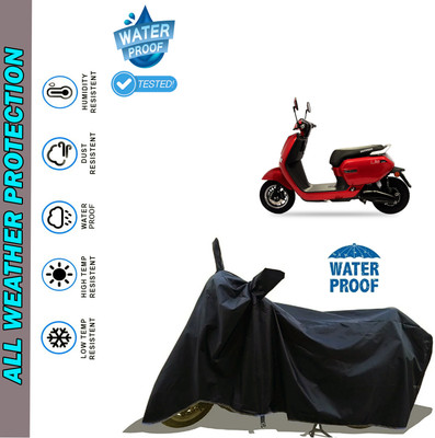 AutoGalaxy Waterproof Two Wheeler Cover for Okinawa(Lite, Black)