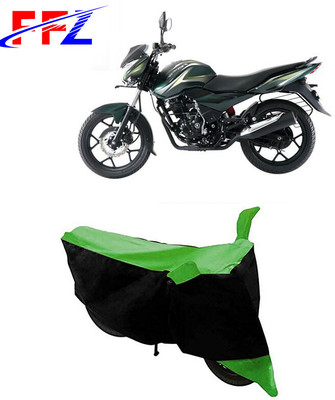 FFZ Two Wheeler Cover for Bajaj(Discover 150 s, Black, Green)
