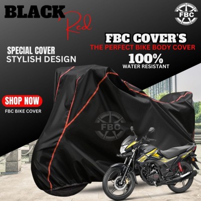 FBC Waterproof Two Wheeler Cover for Honda(Shine, Black, Red)