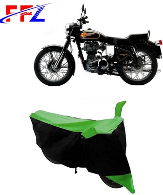 FFZ Two Wheeler Cover for Royal Enfield(Bullet 350 Twinspark, Black, Green)