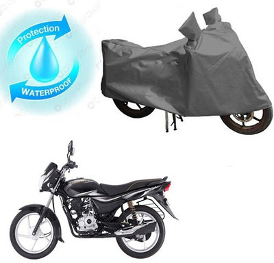 MMSSTAR Waterproof Two Wheeler Cover for Bajaj(Platina 100 DTS-i, Grey)