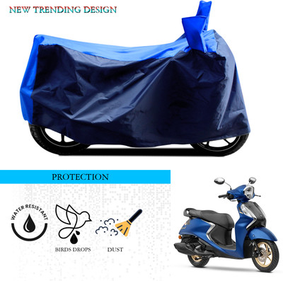 ANTHUB Waterproof Two Wheeler Cover for Yamaha(Fascino 125 FI, Blue)