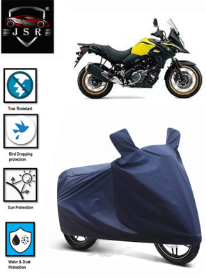 J S R Waterproof Two Wheeler Cover for Suzuki(V Strom 650, Blue)
