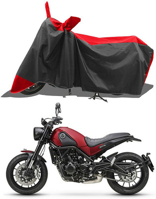 A G Enterprises Waterproof Two Wheeler Cover for Benelli(Leoncino, Black, Red)