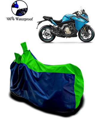 APNEK Waterproof Two Wheeler Cover for CFMoto(400GT, Green, Blue)
