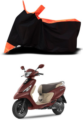 VESMEI Two Wheeler Cover for TVS(Scooty Zest 110, Orange)