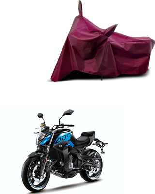 Aoriyon Waterproof Two Wheeler Cover for CFMoto(400NK, Maroon)