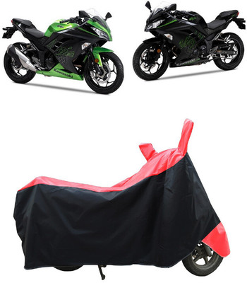 Coxtor Waterproof Two Wheeler Cover for Kawasaki(Ninja 300 BS6, Red)