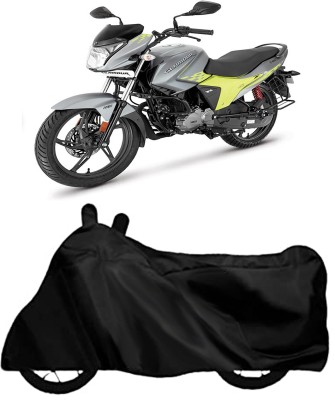 ROYAL AUTO MART Waterproof Two Wheeler Cover for Hero, Universal For Bike(Glamour, Black)