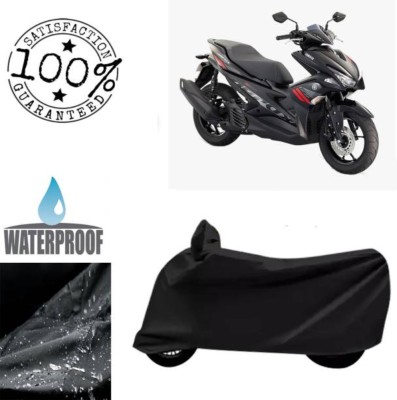 RAAMKM Waterproof Two Wheeler Cover for Hero, Honda, Royal Enfield, TVS(Glamour FI, Black)