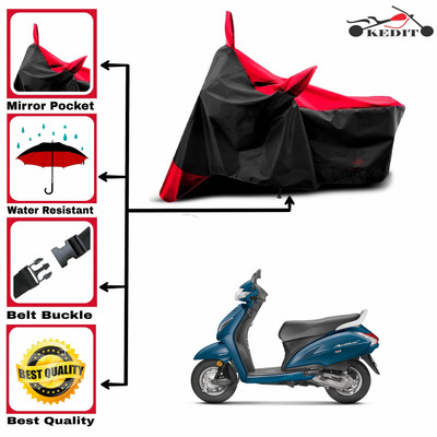 AASHTIK MART Two Wheeler Cover for Honda(Activa 4G, Red, Black)