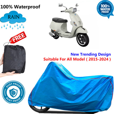 OliverX Waterproof Two Wheeler Cover for Vespa(SXL 150 BS6, Blue)