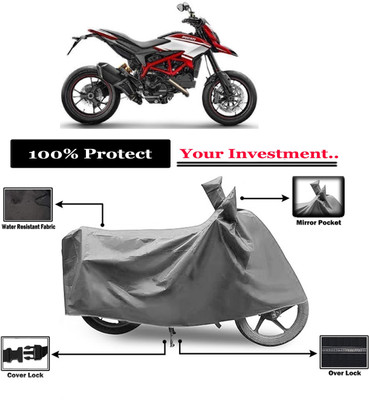 Amexride Two Wheeler Cover for Ducati(Hyperstrada, Grey)