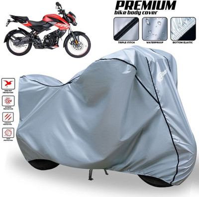 xodi Waterproof Two Wheeler Cover for Bajaj(Pulsar 200NS FI BS6, Silver, Black)