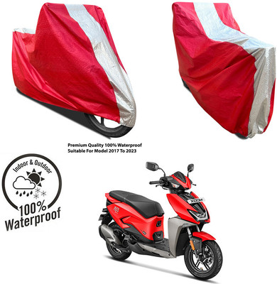 AUTOCAD Waterproof Two Wheeler Cover for Revolt(RV 400, Silver, Red)