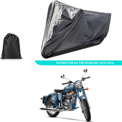 PAGORA Waterproof Two Wheeler Cover for Royal Enfield(Classic Squadron, Grey)