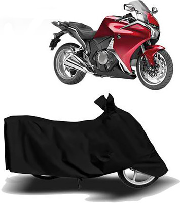 Matchup Waterproof Two Wheeler Cover for Honda(VFR 1200F, Black)