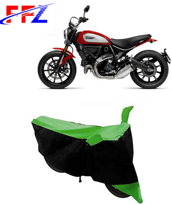 FFZ Two Wheeler Cover for Ducati(Scrambler Icon, Black, Green)