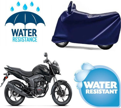 DeepShakshi AUTOMOTIVE Waterproof Two Wheeler Cover for Honda(CB Trigger, Blue)