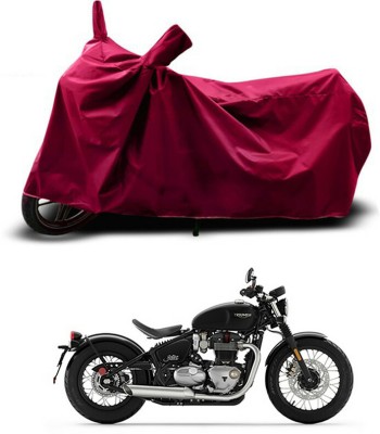 Genipap Waterproof Two Wheeler Cover for Triumph(Bonneville Bobber, Maroon)