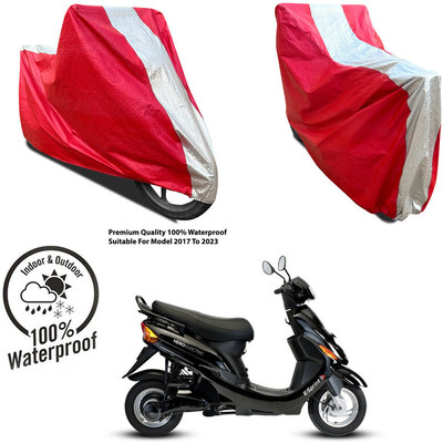 AUTOCAD Waterproof Two Wheeler Cover for KTM(390 Adventure BS6, Silver, Red)