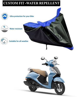 PAGORA Waterproof Two Wheeler Cover for Yamaha(Fascino 125 BS6, Blue)