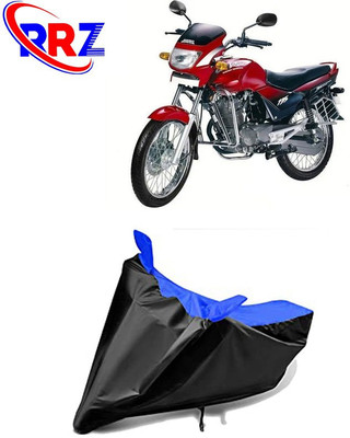 RRZ Waterproof Two Wheeler Cover for Hero(Ambition, Black, Blue)