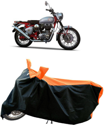 DeepShakshi AUTOMOTIVE Waterproof Two Wheeler Cover for Royal Enfield(Bullet Trials 350, Orange)