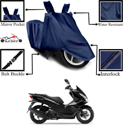 KEDIT Two Wheeler Cover for Honda(PCX 125, Blue)
