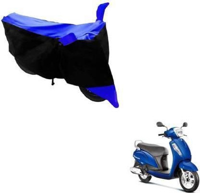 MWBB Waterproof Two Wheeler Cover for Suzuki(Access, Black, Blue)